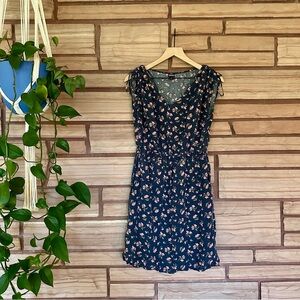 Patagonia Floral Midi Dress - Navy and Pink